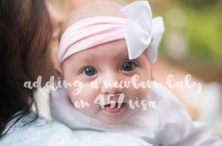 Adding a newborn baby on 457 visa