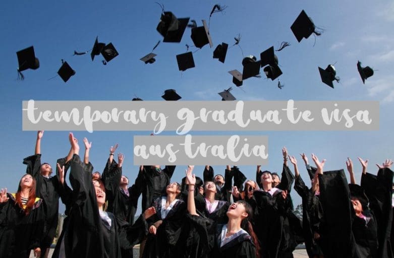 Temporary graduate visa Australia students throwing hats in the air